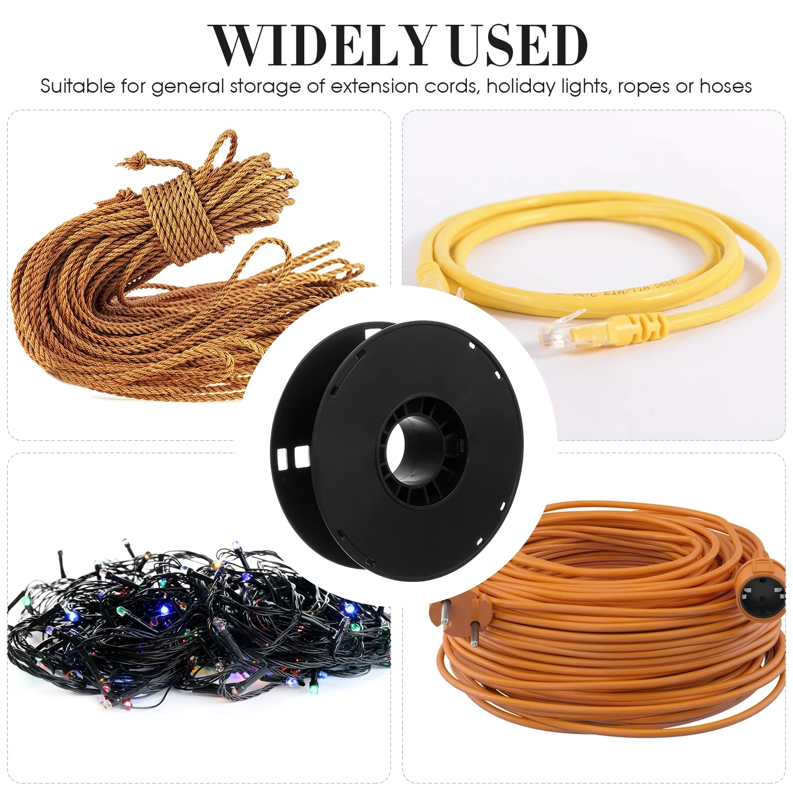 

Cord Storage Reel Large Spool Extension Cords ganizer Wire Cable Reel Hose Roller Portable Compact Durable Plastic Construction
