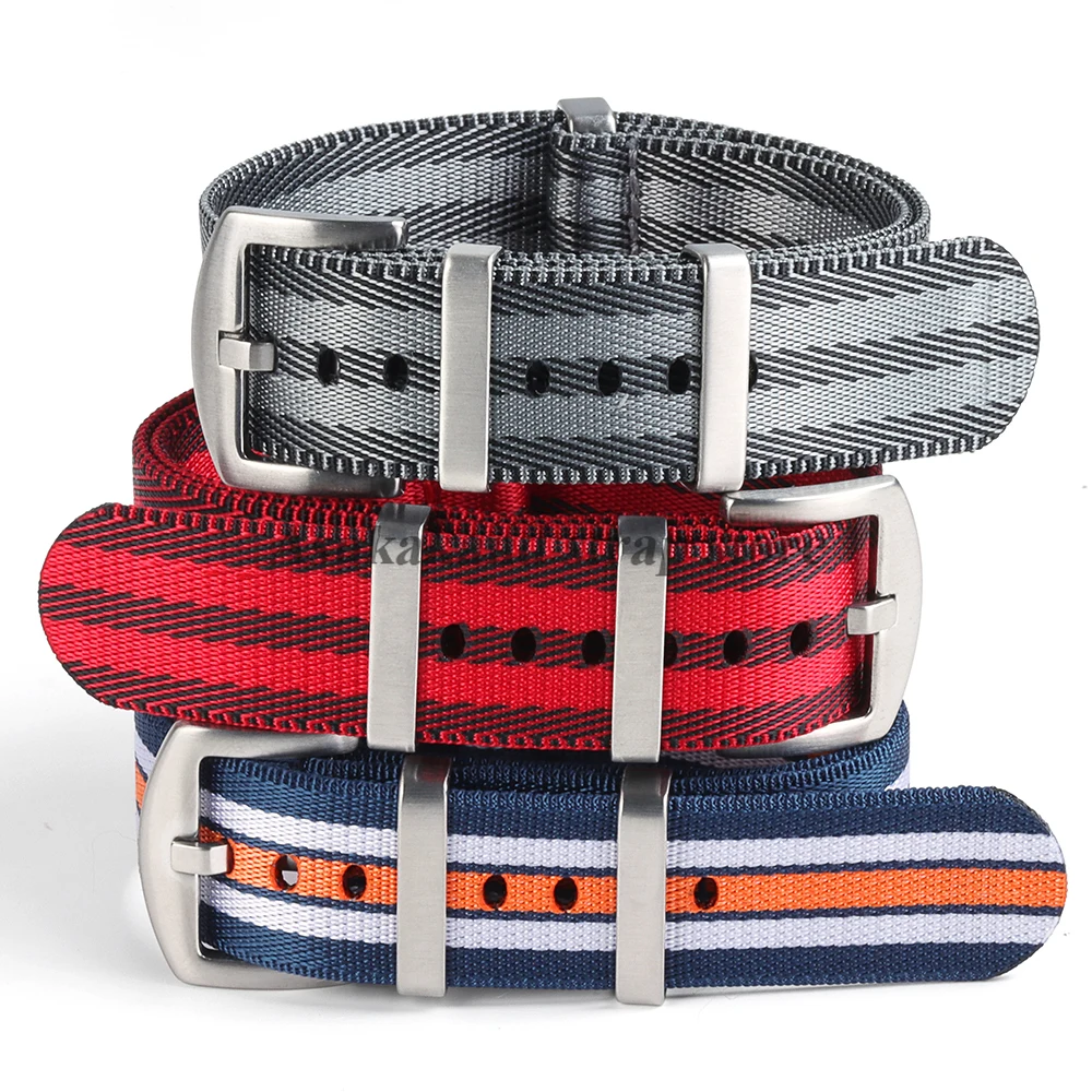 عالية الجودة النايلون حزام (استيك) ساعة ل أوميغا 18 مللي متر 20 مللي متر 22 مللي متر حزام ل Seiko العسكرية عادية حزام الساعات الجيش الرياضة استبدال سوار