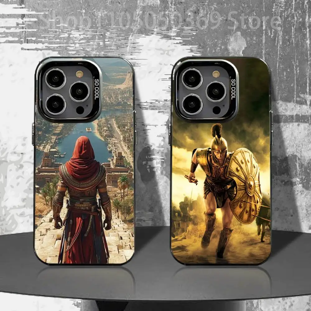 

Odyssey Greece Phone Case For iPhone 16,15,14,13,12,11,Pro,XS,Max,Plus,Mini,SE4,E Black Matte Shockproof Cover