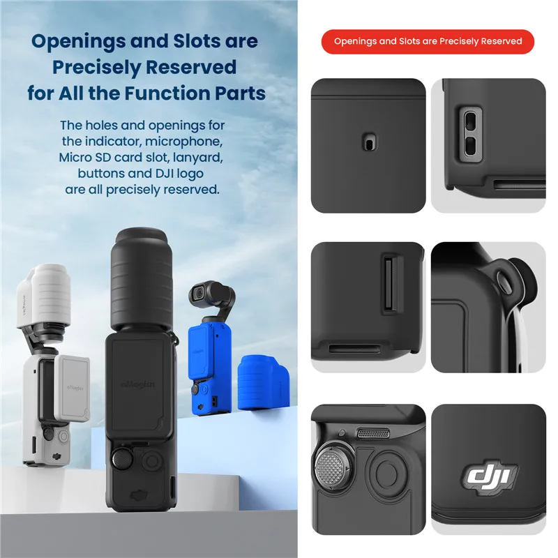 For DJI Pocket 3 Silicone Case Anti-Scratch Soft Cover Handheld Gimbal Protector Shockproof For DJI OSMO Pocket 3 Accessories