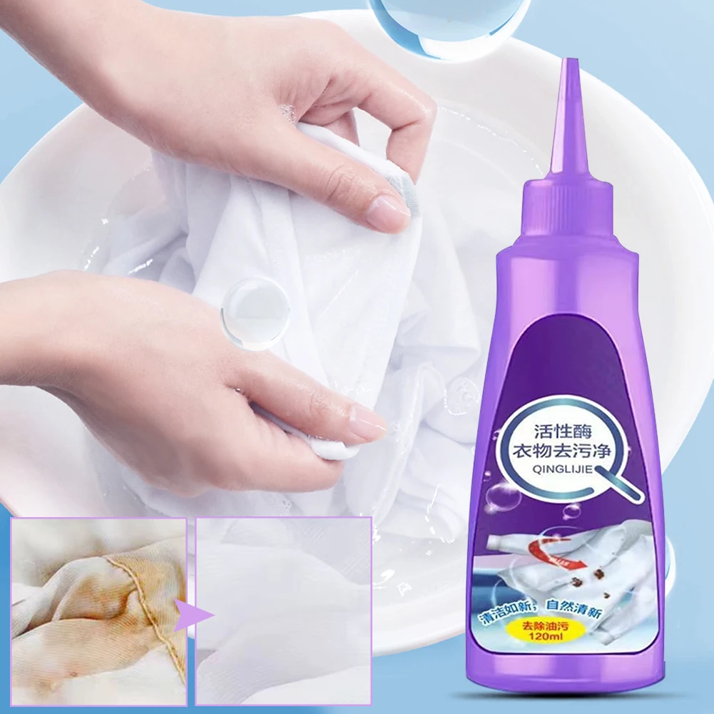 120 ML Concentrated Liquid Laundry Detergent Clean Linen Active Enzyme Laundry Detergent T-shirt Underwear Laundry Degreaser