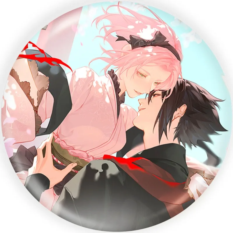 Naruto dessin animé Anime Badge broche Uchiha Sasuke Uzumaki Naruto Anime périphérique personnalisé créatif décoration enfants cadeaux