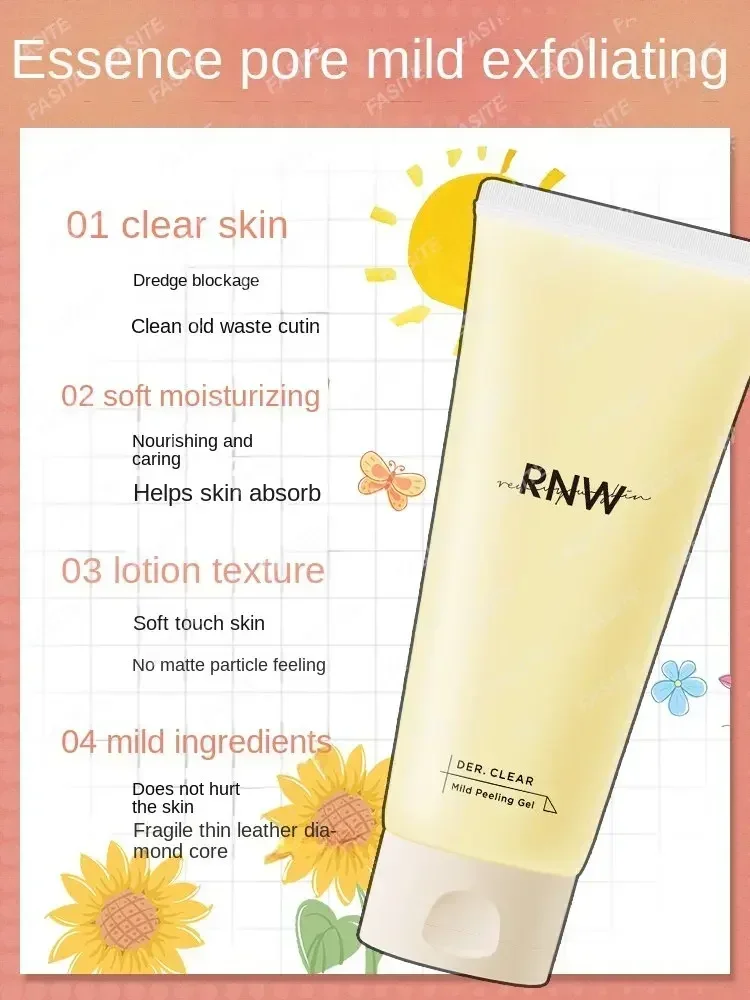 

RNW Exfoliating Gel for Deep Facial Cleansing Face and Body Blackhead Moisturizing Face Care Blackhead Remover Acne Rare Beauty