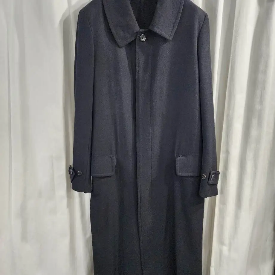 TOP-YAMAMOTO ® Minimalist silhouette trench coat, mid-length lapel commuter jacket for women