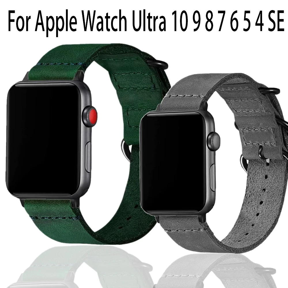 Leather Strap for Apple Watch 10 42mm 46mm 9 8 7 45mm 41mm Ultra 49mm Beautiful and Fashionable for Iwatch 6 5 4 3 SE 44mm 40mm