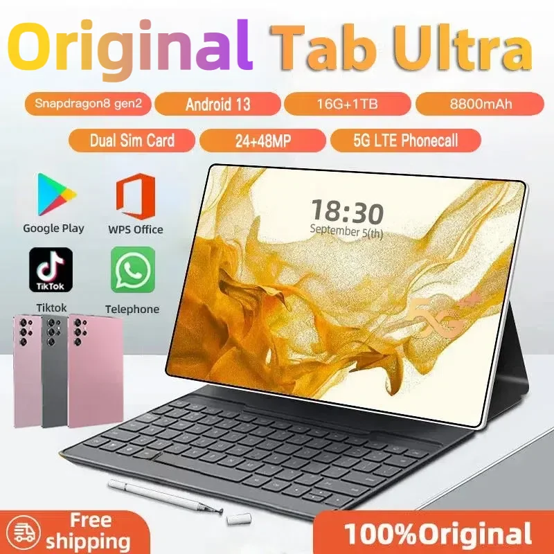 2025 New Global Version Original Mi Tab Ultra Tablet 12" HD 4K 16GB+1TB 8800mAh 5G Dual SIM Card Bluetooth WiFi GPS Tablet PC