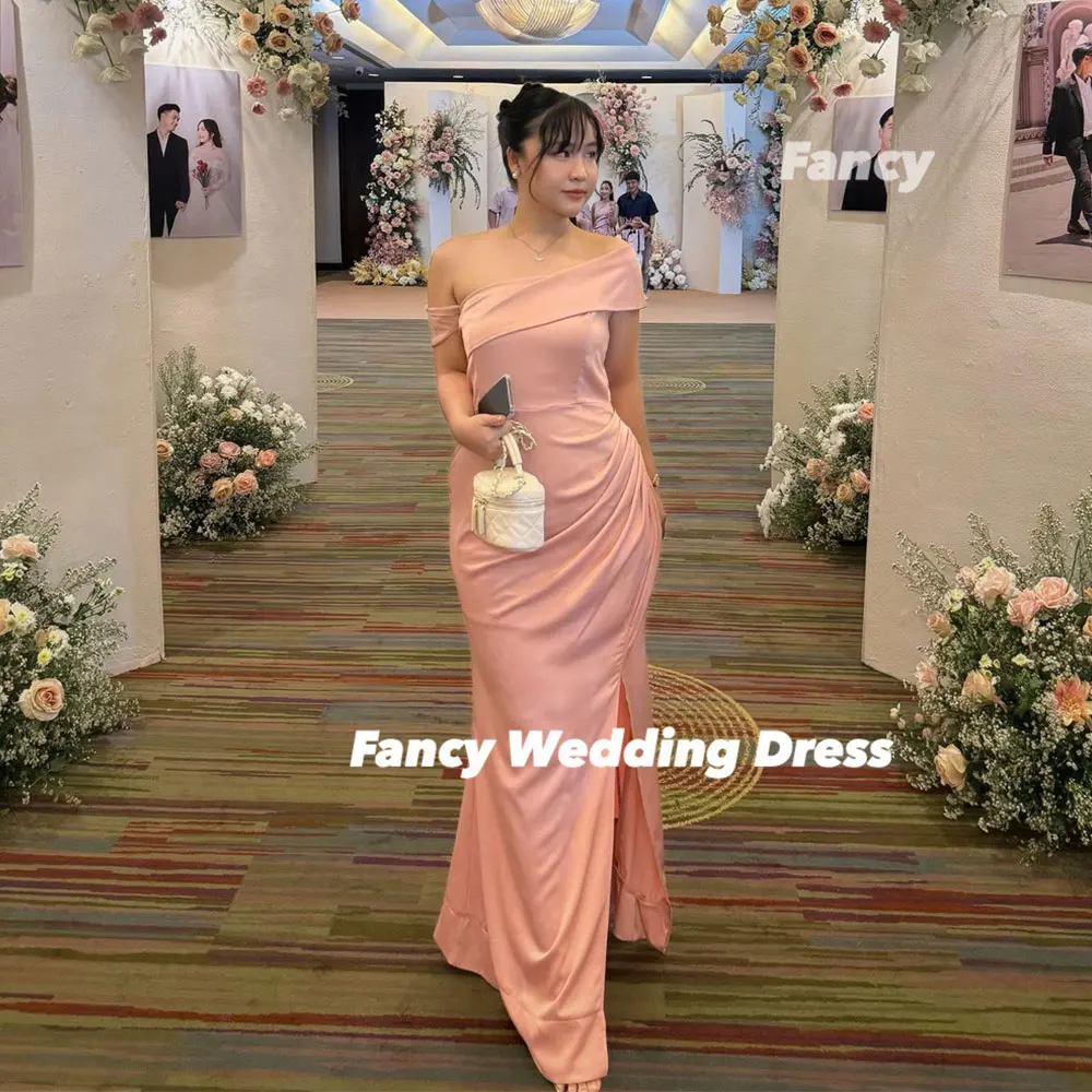 يتوهم مثير الوردي حورية البحر مساء اللباس مطاطا الساتان واحد الكتف حزب فساتين عالية سبليت الظهر البريدي مخصص