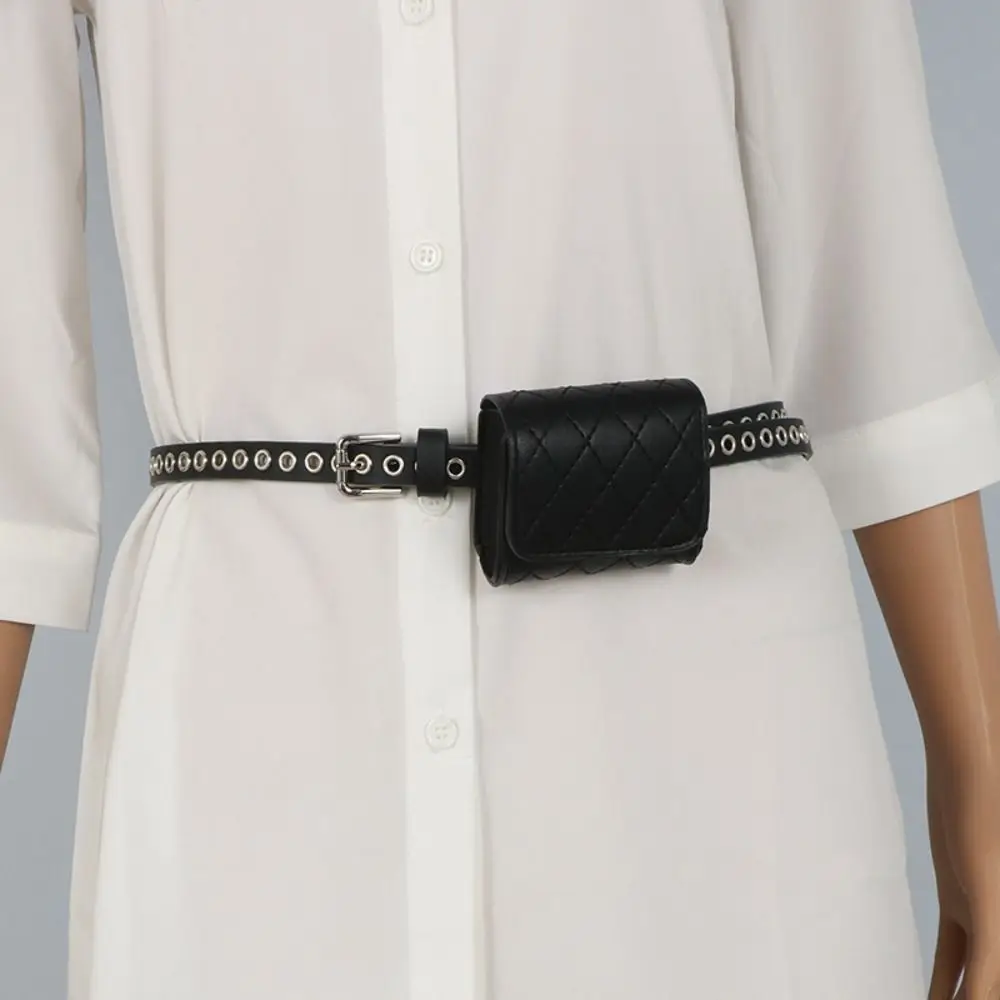 الموضة الكورية نمط المرأة الخصر حقيبة بولي Silver حزام الفضة الخصر حقيبة ريترو حقيبة صغيرة المرأة حقيبة بحزام الإناث #2