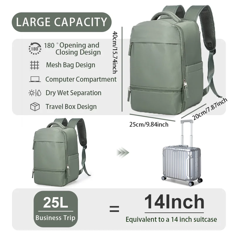 Travel Backpack Airplane cabin vacuum Bag Aircraft Ryanair 40x20x25 Carry-Ons Waterproof Hand Luggage Men Women Laptop Backpacks