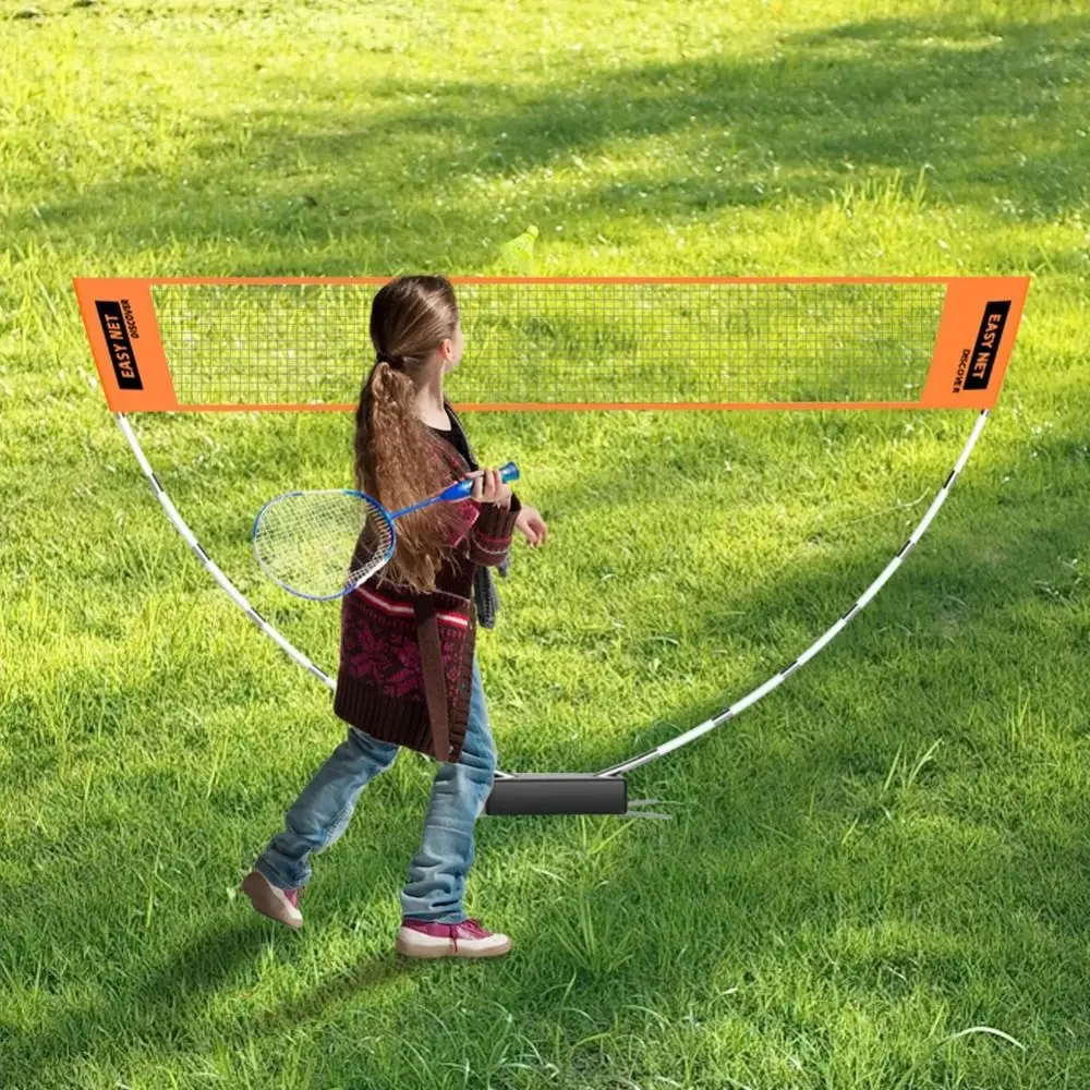 Height Adjustable Badminton Net with Carry Bag Easy Setup Volleyball Tennis Training Net Fold Professional