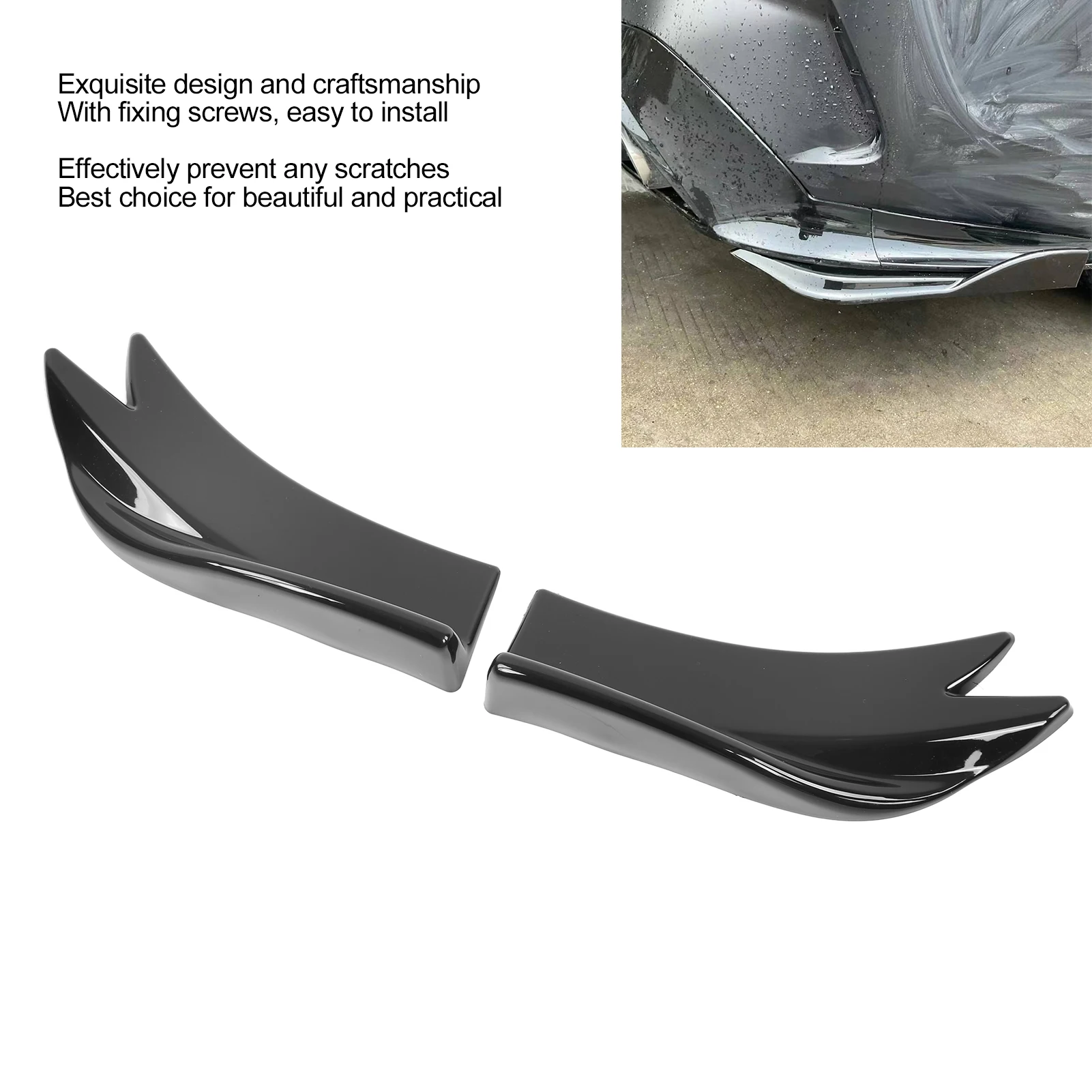 Automobile Universal Rear Bumper Lip Diffuser Splitter Spoiler Rear Lip Scratch Protector Splitter Spoiler Scratch Protector