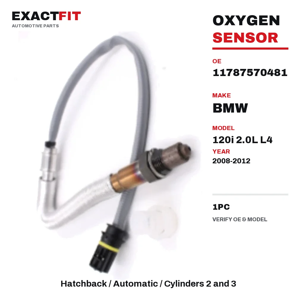 11787570481 Oxygen O2 Sensor for BMW 120i 2.0L L4 2008-2012 Hatchback Automatic After Catalytic Converter Cylinders 2 and 3