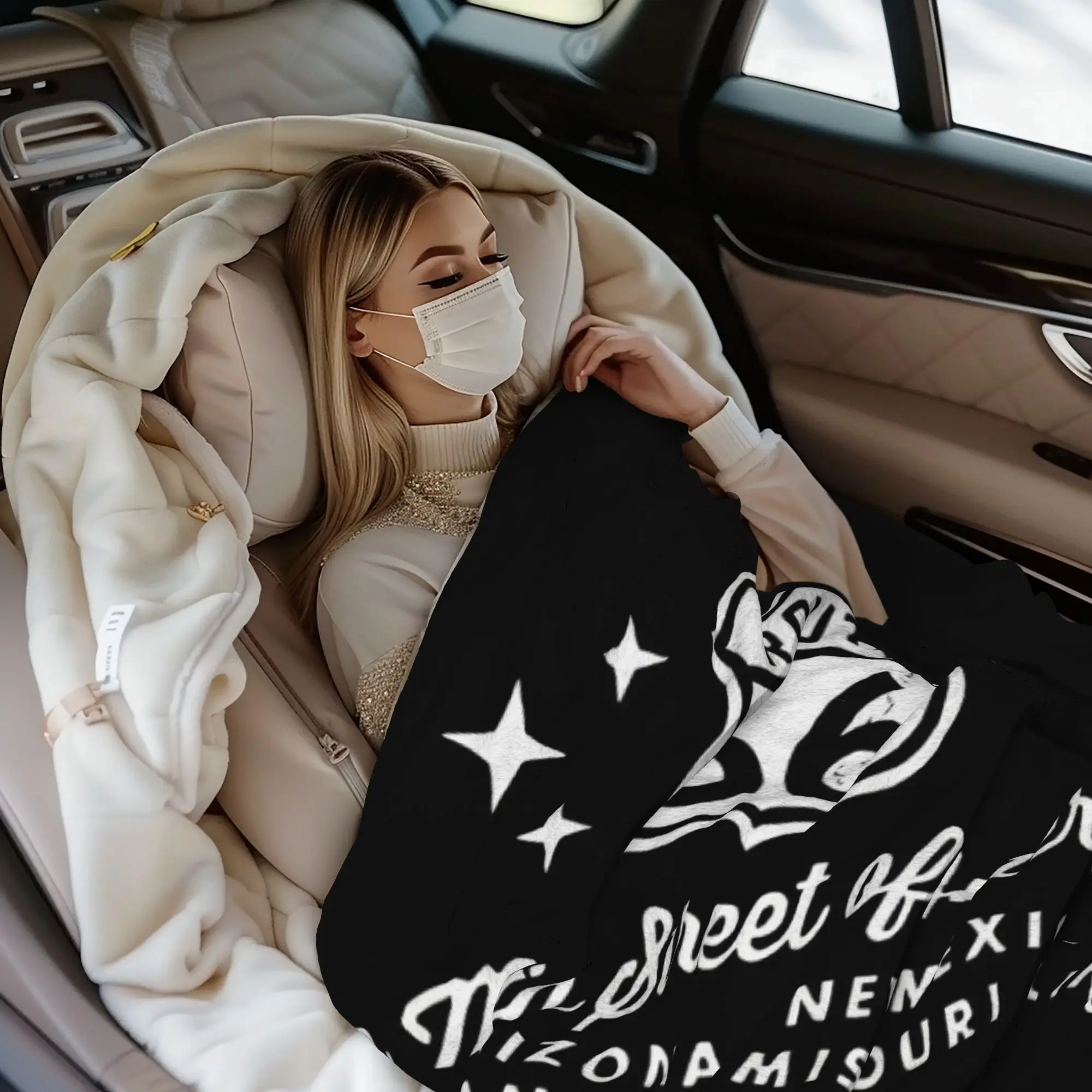 1PC home Cutecore Classic Route 66 Blanket Super Cosy Plush Home Living Room Sofa halloween