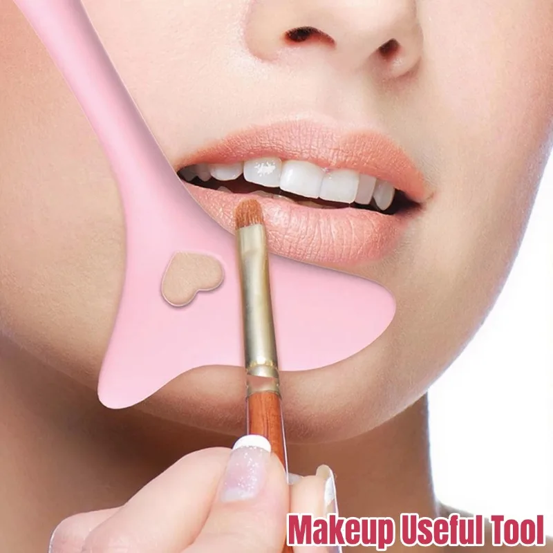 Plantillas de silicona para delineador de ojos, herramienta útil para maquillaje, plantillas para puntas de ala, ayuda para dibujar máscara de pestañas, herramienta de maquillaje multifunción reutilizable para mascarillas y cremas faciales.