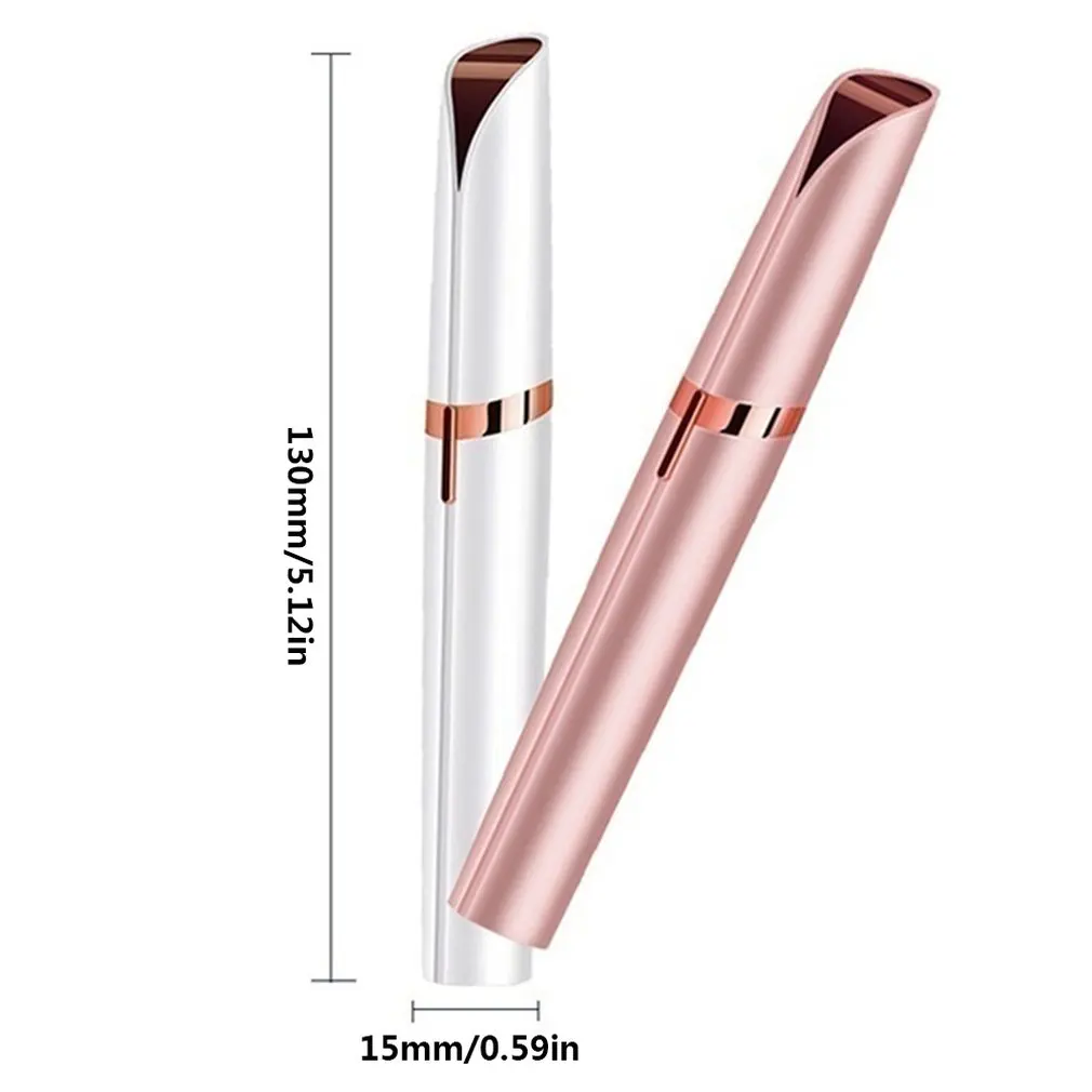 Pro Lipstick Shape Electric Eyebrow Trimmer Painless Eye Brow Epilator Shaver Razor Portable Facial Hair Remover Women Depilator