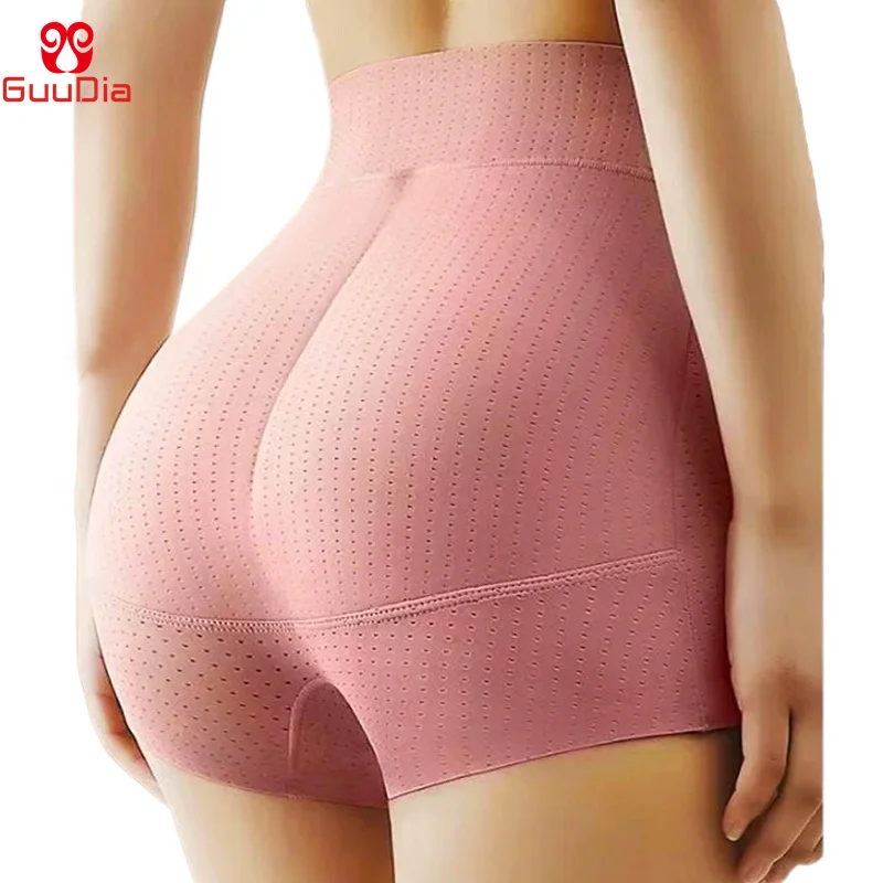 GUUDIA Booty wyściełane 3D Butt Enhancer środkowa talia oddychające elastyczne Butt Lifter kobiety bielizna modelująca majtki fałszywe pośladki urządzenie do modelowania sylwetki