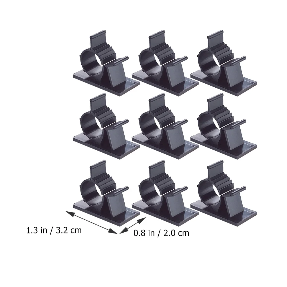 

100Pcs Cord Management Clips Strong Sticky Cable Organizers for Smooth Surfaces Indoor Outdoor Use Mini Cable Fixation Clamps