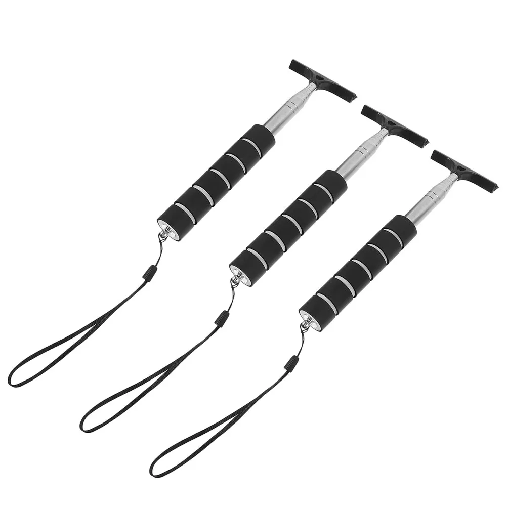 3Pcs Retractable Car Mirror Squeegee Universal Adjustable Length Windshield Cleaner Tool for Rearview Side Mirror Streak-Free