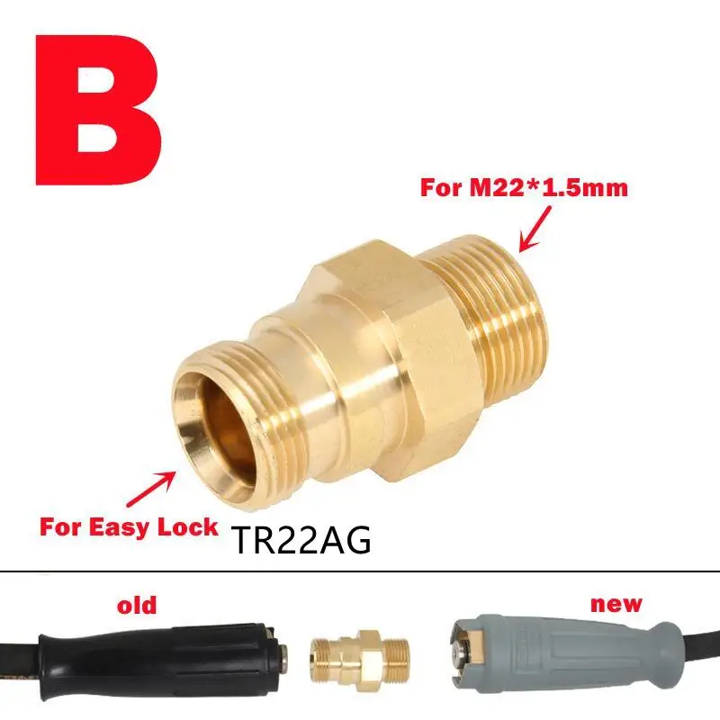 Złącze węża i pistoletu natryskowego do Karchera łatwe zamknięcie nowy Adapter HDS tra22 AG & IG do do szybkiego łączenia