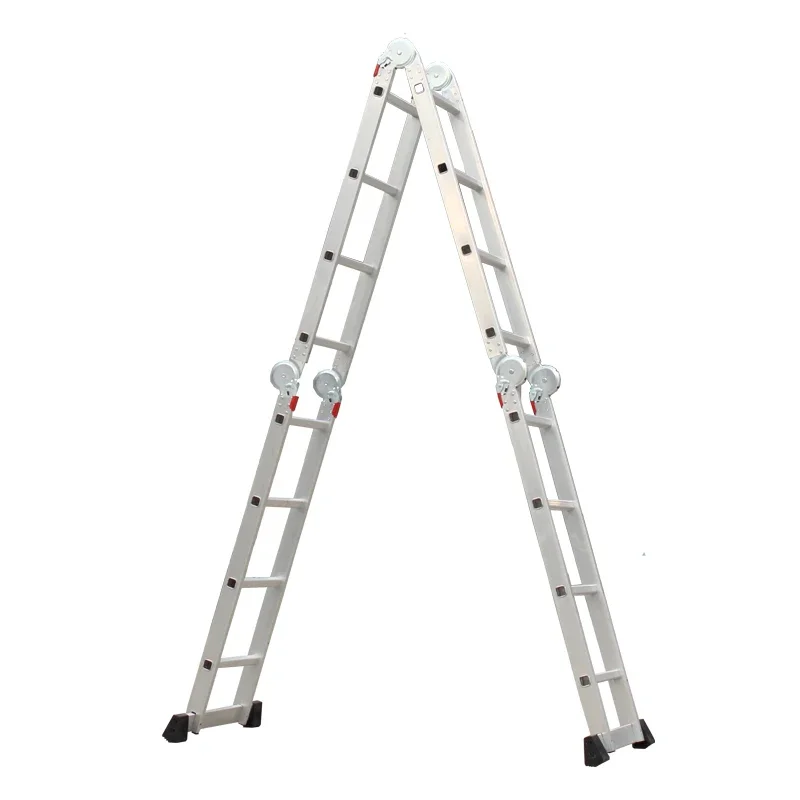 Escaleras De Mano Plegable Multiusos De Aluminio 4X5/4X4/4X3/4X2 Steps Aluminum Ladder