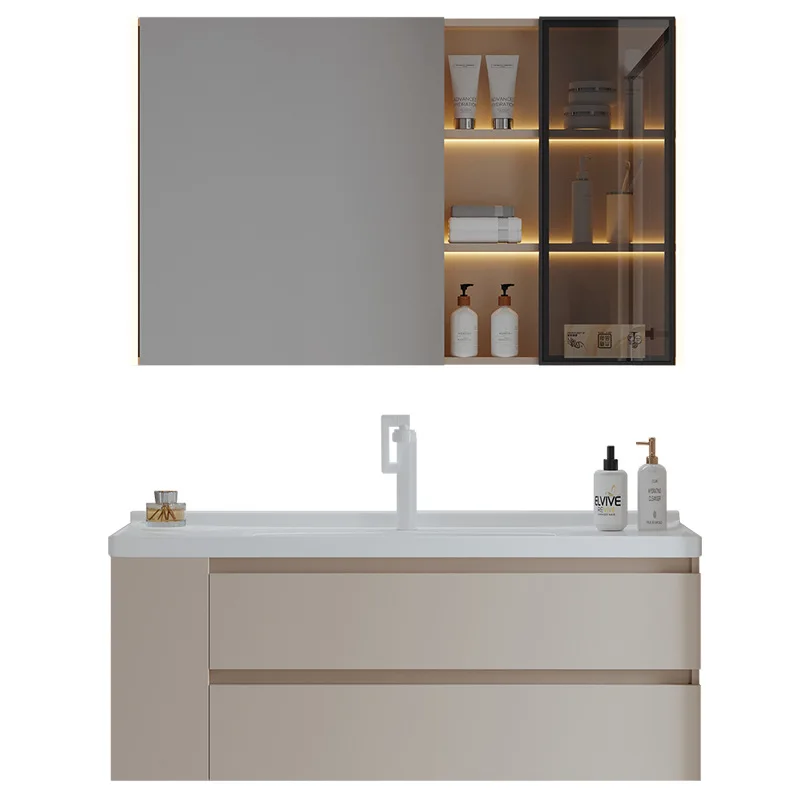 side locker grid ceramic integrated basin bathroom cabinet combination toilet washbasin Customizable