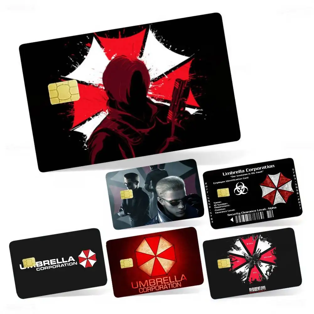 

U-Umbrella Corporation 4pcs 1Set Laser Holographic Sticker Skin Cover for Credit Bank Debit Card