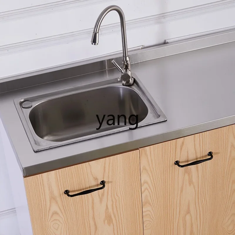 LTTシンプルステンレス製キッチンキャビネットコンロキャビネット一体型家庭用組み立て式経済的