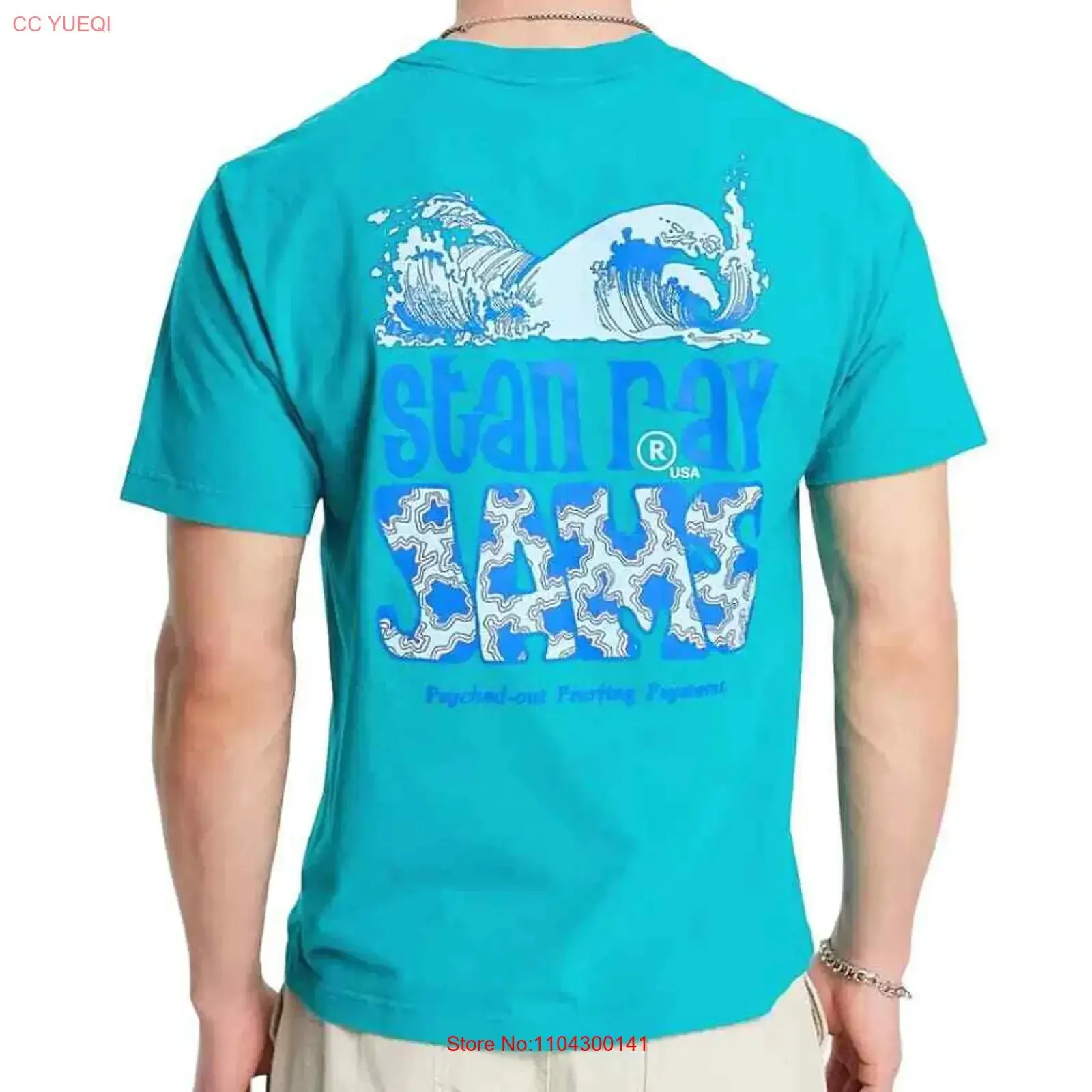 Stan Ray Jams T Shirt in Green Size L vintage Washed streetwear designer clothes Breathable Top For Everyday Wear Stylish homme