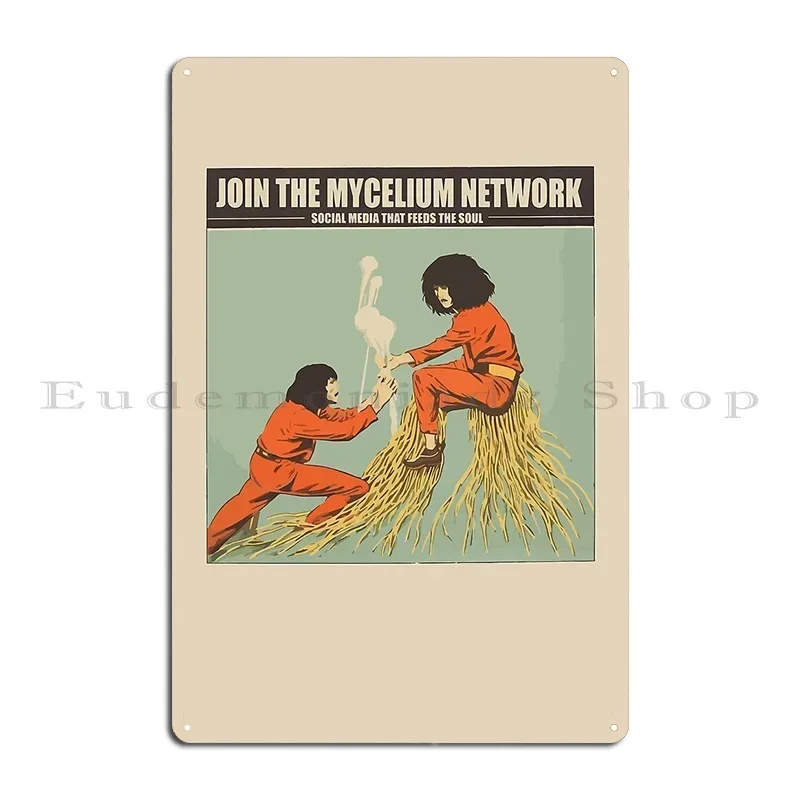 Join The Mycelium Network Metal Signs Wall Plaque Cinema Personalized Bar Cave Garage Club Tin Sign Poster