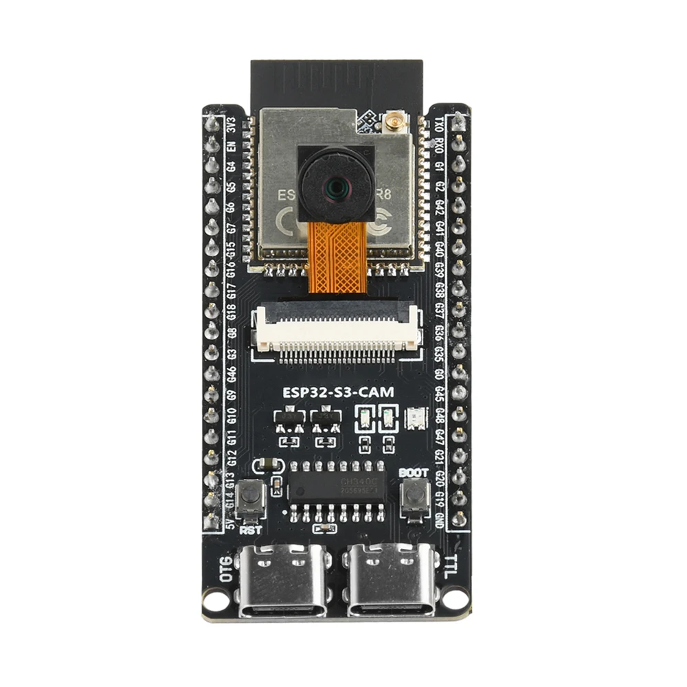 ESP32-S3-CAM development board WIFI Bluetooth core board Camera module onboard ESP32-S3-N16R8 module CH340 dual TYPE-C interface