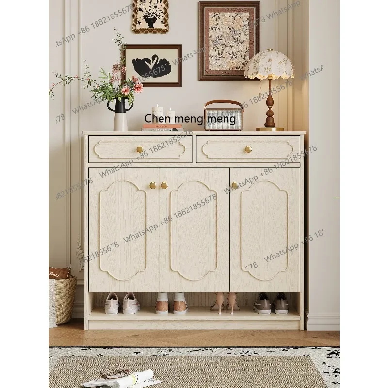 

X Solid wood shoe cabinet household aisle storage cabinet Large capacity entrance cabinet
