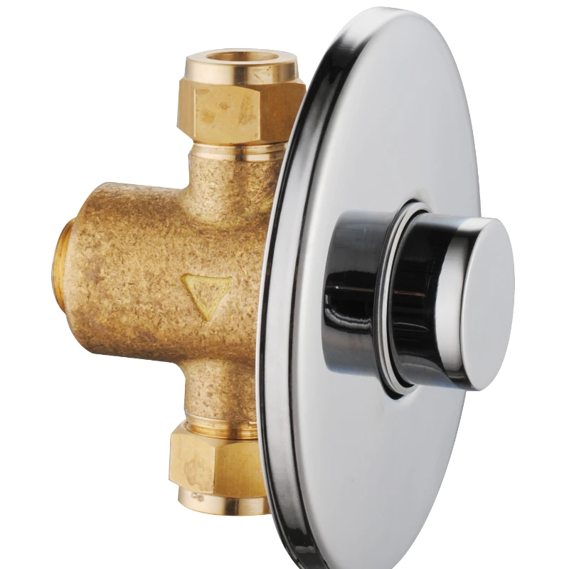 Push button hidden shower valve Full brass outdoor swimming shower valve Hidden urinal flush valve