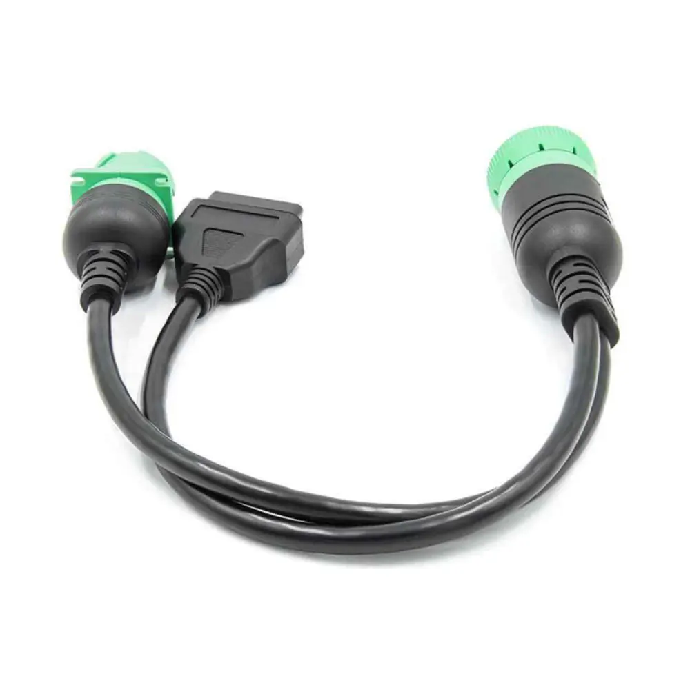 6 Pin J1708 or 9 Pin J1939 to 16 Pin OBD2 OBDII Adapter Cable Heavy Duty Truck Car Accessories Truck cable adapter