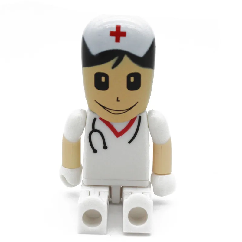 JASTER Cartoon Doctor USB 2.0 pendrive 128GB silikonowe prezenty dla dzieci 64GB kreatywny prezent pendrive prieve 32GB