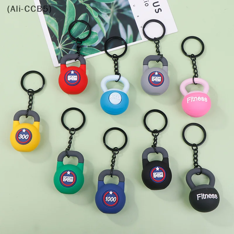 〔CCB5〕Mini Kettlebell Creative Pendant Fitness Fashion Accessories Backpack Ornaments Keychain Sports Charm Gym Craft Souvenir