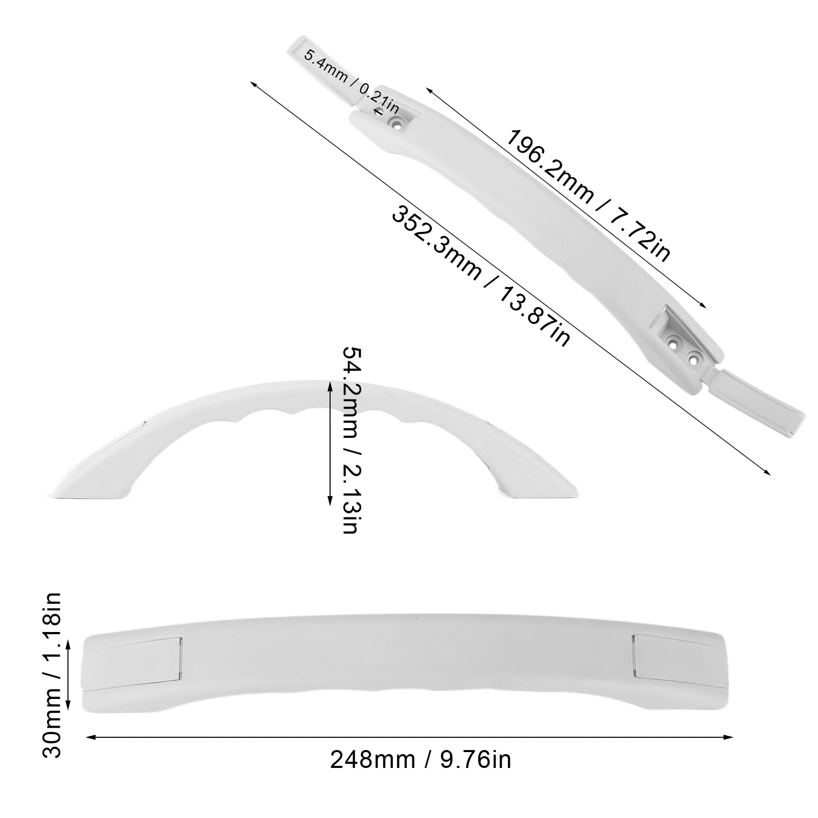 Poignée d'assistance poignée d'entrée de porte Support d'assistance poignée de barre d'appui accessoire en polypropylène pour remorque RV bateaux poignée de porte