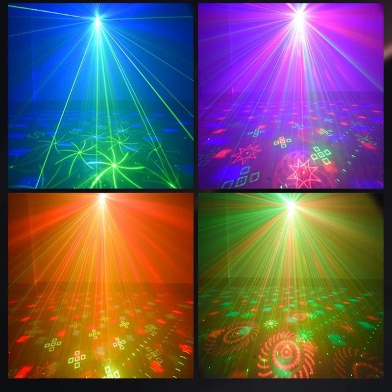 Pattern DJ Disco Light RGB Stage Effect  Lights USB Battery Magic Ball Laser Projector Wedding Christmas Halloween Holiday Party