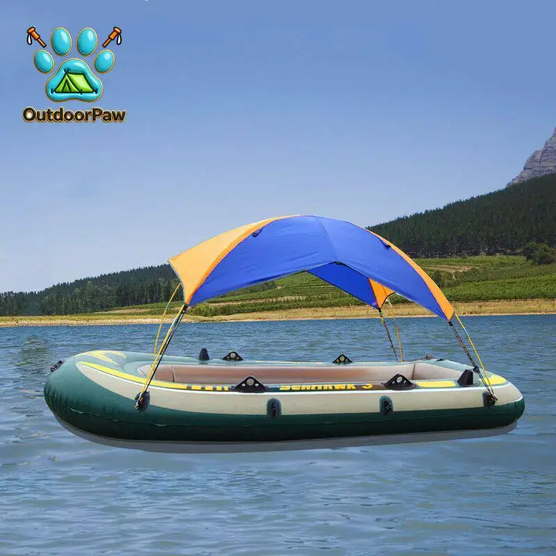 Direct supply inflatable boat tent, rubber boat folding awning fishing tent rain boat shed