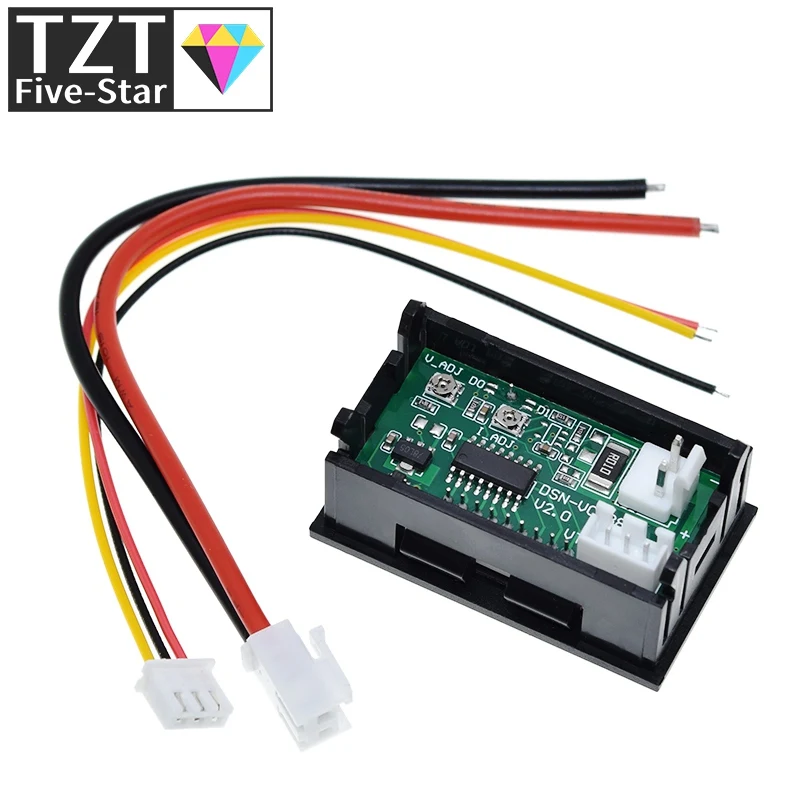 TZT DC 0-100V 10A Digital Voltmeter Ammeter Dual Display Voltage Detector Current Meter Panel Amp Volt Gauge 0.28\