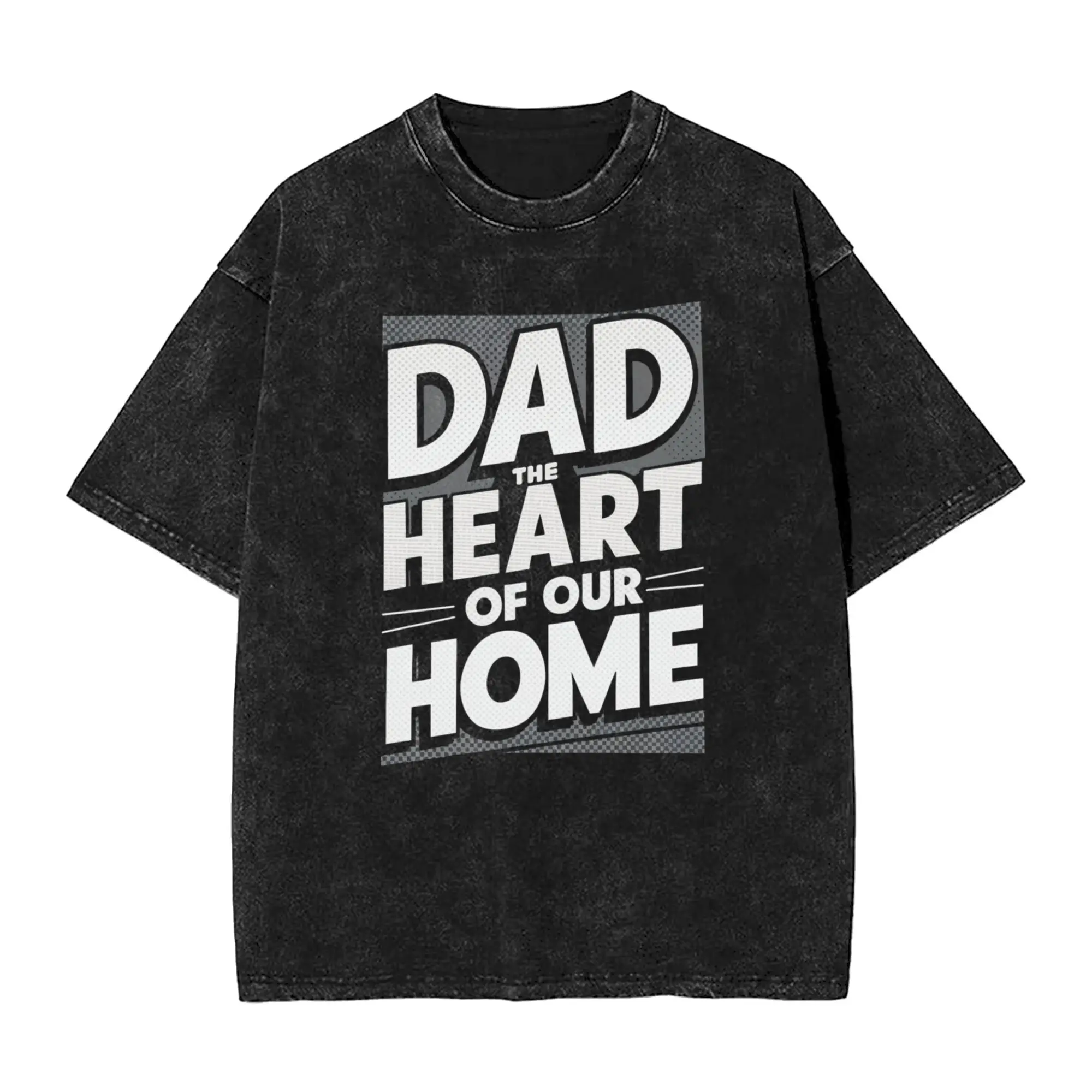

Футболка с принтом «День отца» для папы «Сердце нашего дома», стираная футболка, футболка в стиле Харадзюку, мужские и женские футболки