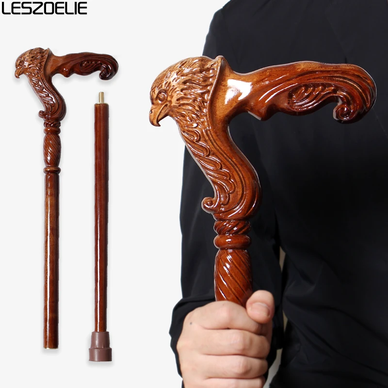 

Деревянная трость с головой орла, мужские съемные красновато-коричневые немецкие палочки из бука для мужчин и женщин, элегантные деревянные трости