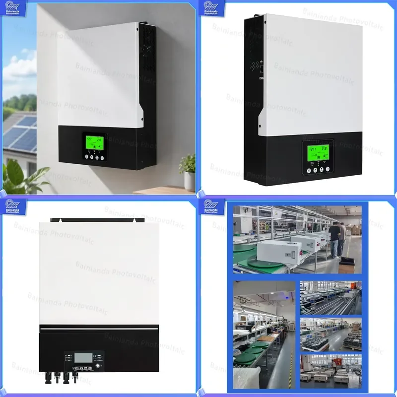 3KW Off Grid Solar Wind Hybrid Inverter MPPT 80A Controller Home Energy Storage System Pure Sine Wave Power Generator Kit