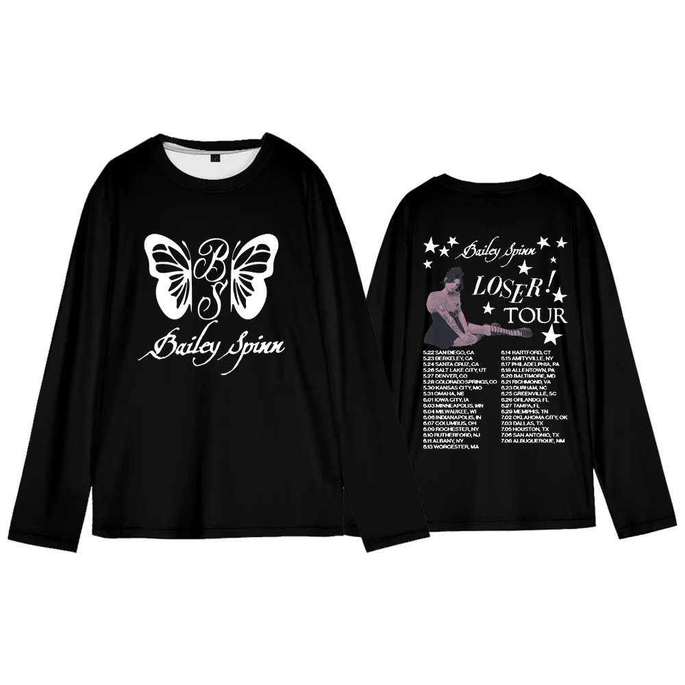 بيلي سبين لوزر جولة 2025 ميرش جولة الرقبة طويلة الأكمام تي شيرت رجل/امرأة تي شيرت جولة الرقبة تي شيرت