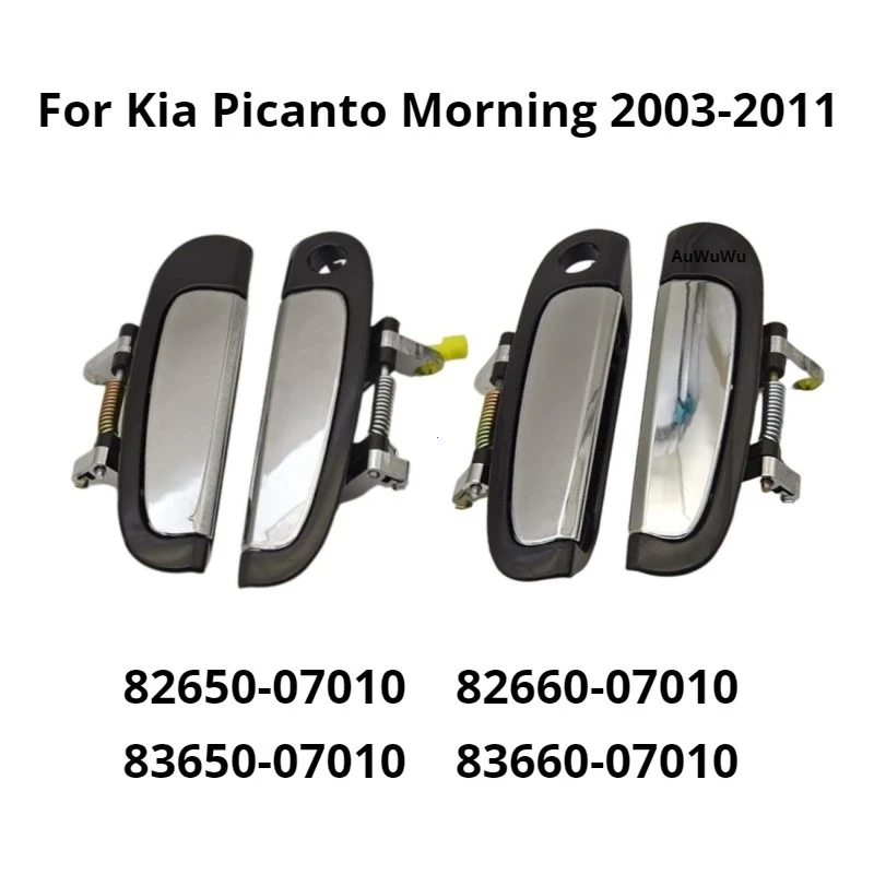 Car Parts Electroplated Exterior Door Handles for Kia Picanto Morning 2003-2011 82650-07010 82660-07010 83650-07010 83660-07010