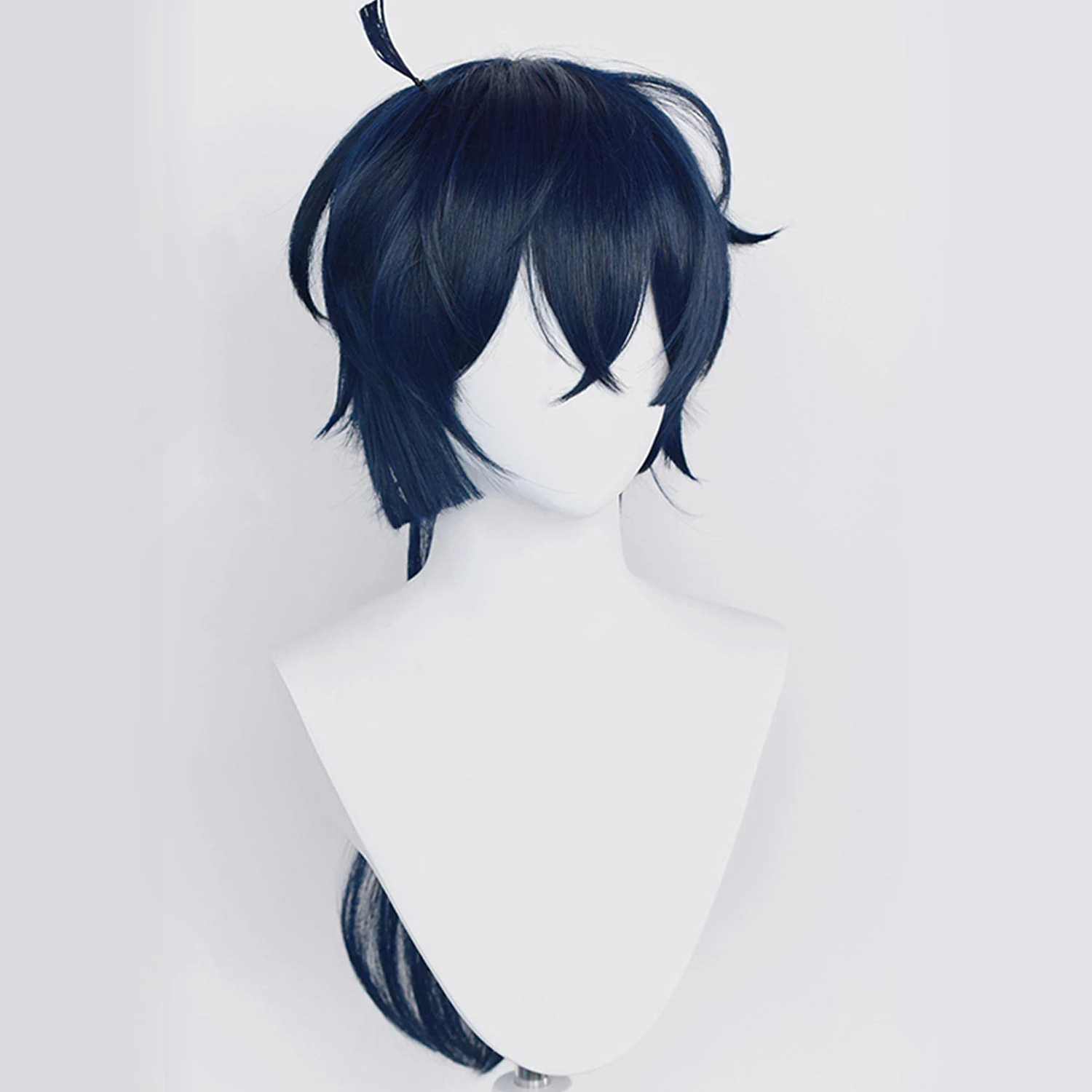 Anime o estudo de caso de vanitas peruca cosplay vanitas não karte escuro cabelo azul brinco grampos de orelha resistente ao calor perucas de cabelo + peruca boné