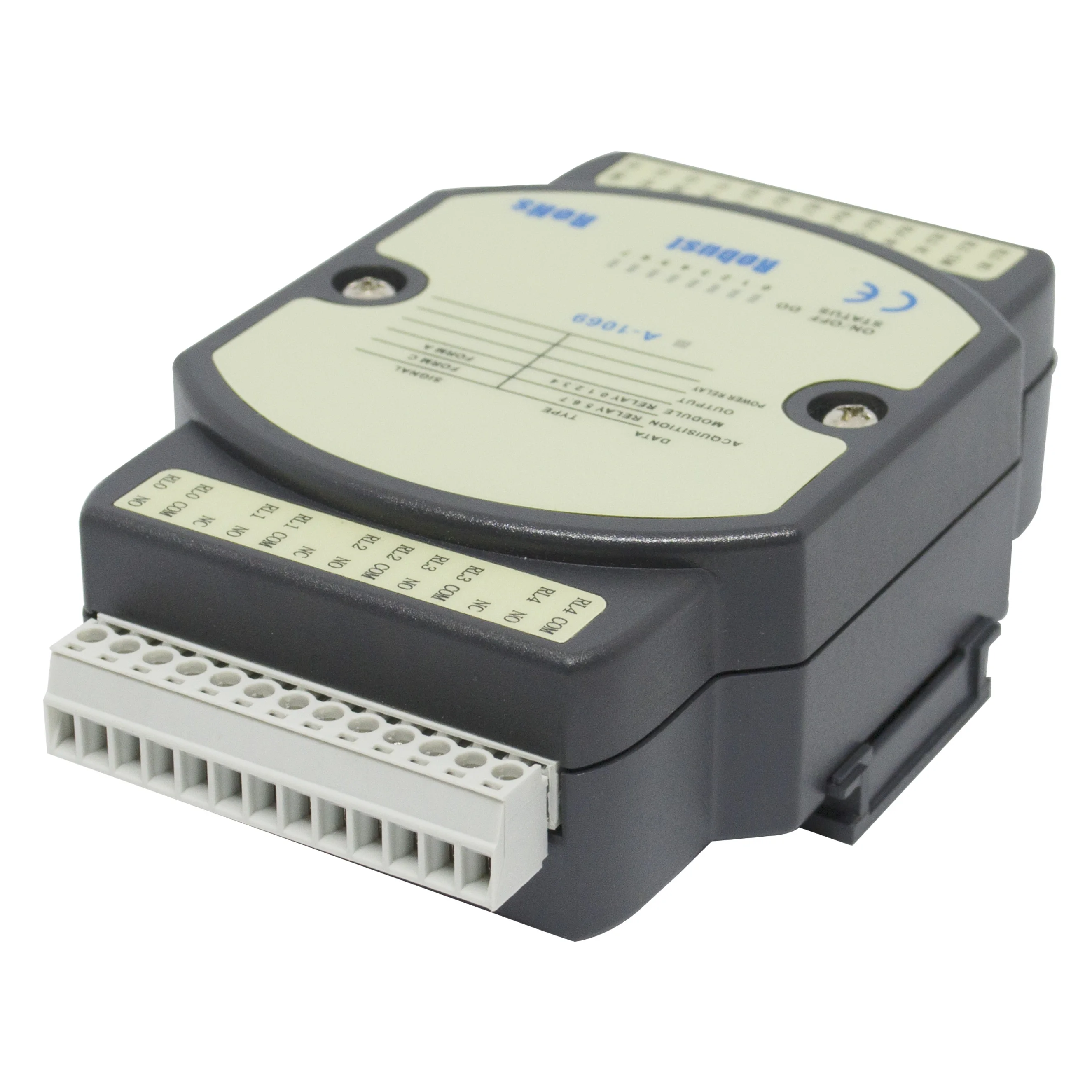 Modul IO Digital Pasokan Pabrik ATC Mengumpulkan Modul Output Relai Daya 8DO Mendukung Modbus RTU RS-485 Port A-1069