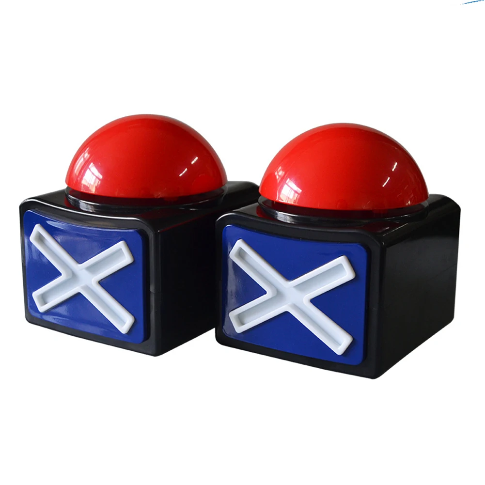 Red Buzzer Alarm Button Box with Sound and Light Contest Answer Button Trivia Quiz Got Talent Buzzer for Contest Answer Game