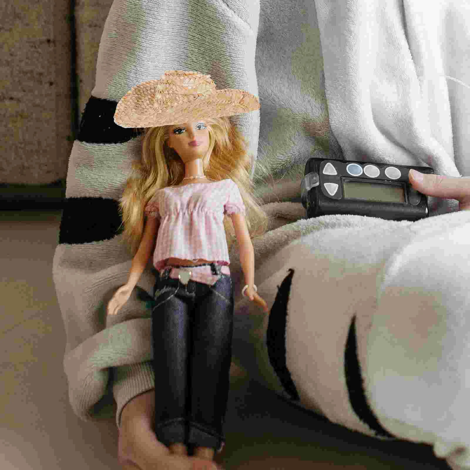 Mini Cowboyhoed Stro Miniatuur Kleine Hoeden Accessoires Geweven Kleine DIY Craft Foto Prop