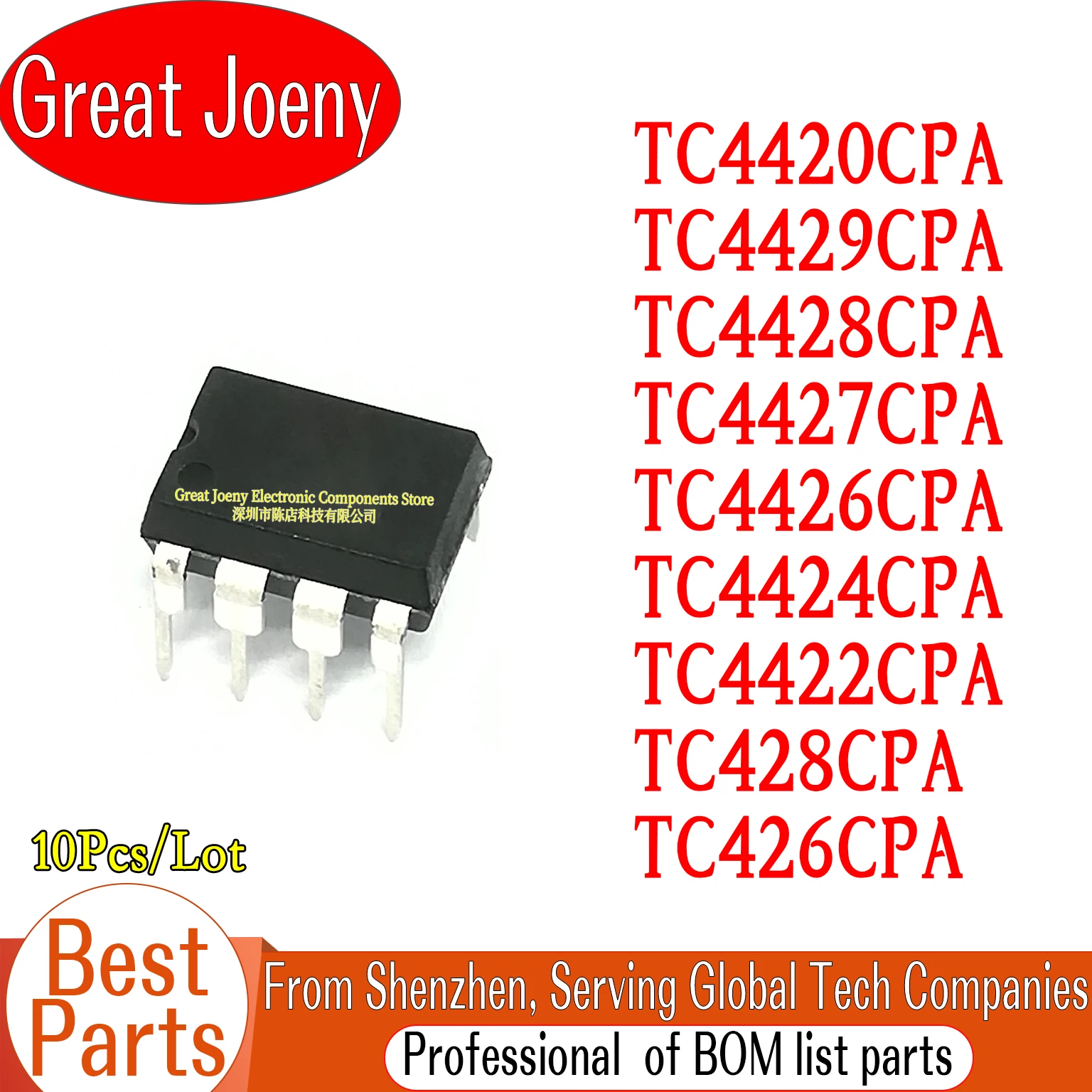 

(10piece)100% New TC4420CPA TC4429CPA TC4428CPA TC4427CPA TC4426CPA TC4424CPA TC4422CPA TC428CPA TC426CPA DIP-8 Chipset