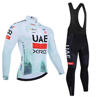 New 2026 Long Sleeve Cycling Jersey Bike Maillot Pants UAE Team Themal Fleece Ropa Ciclismo Winter Pro Bicycle Jacekt Clothing
